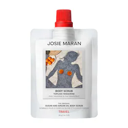 JOSIE MARAN Argan Oil + Sugar Balm Refillable Exfoliating Body Scrub – Mini Topless Tangerine
