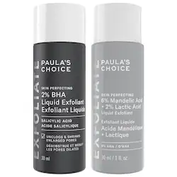 Paula's Choice Mini Smooth + Brighten BHA/AHA Exfoliating Duo for Clearer, Radiant Skin